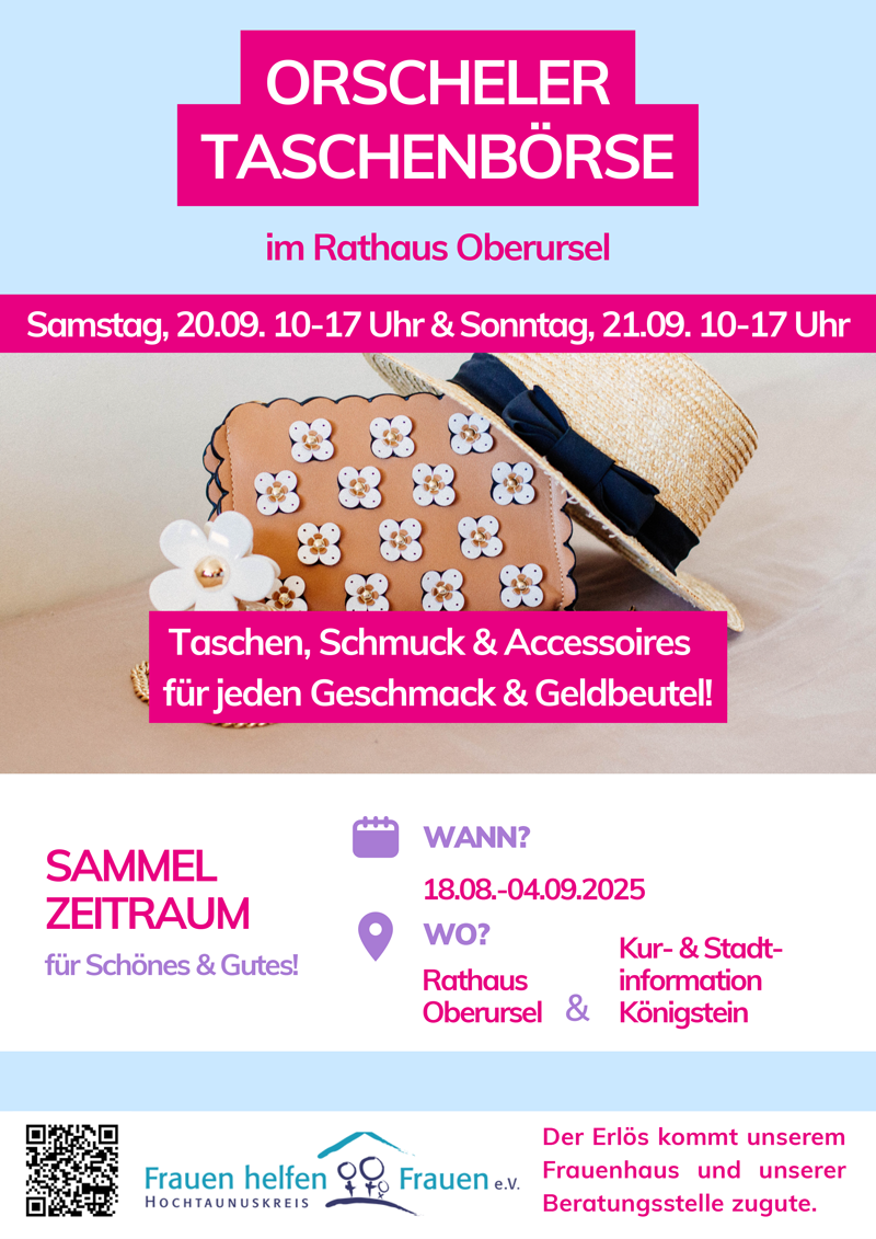 Plakat zur Taschenbörse Sommer 2025